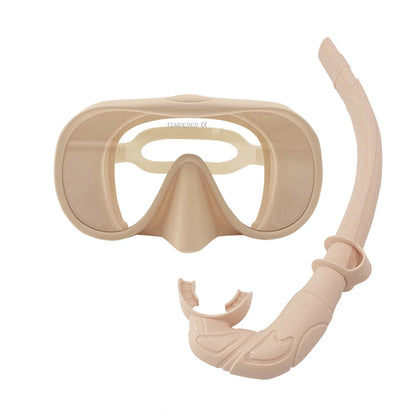 Diving facial mirror, anti -fog 180 ° snorkeling facial mirror, deep water diving mask diving goggles with respiratory tube