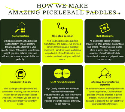 Orbia Fun Guitar Design Design Professional Pickleball Sports Comfortable Handle 13mm Pickleball Paddle Fit Most Hands Racket