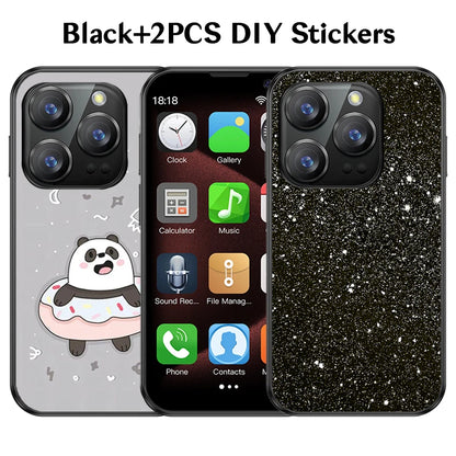 With 2Pcs DIY Stickers New XS18 Pro 2GB RAM 16GB ROM Android 9.0 Face Recognition Dual SIM Dual Standby 3G 3.0" Smartphone