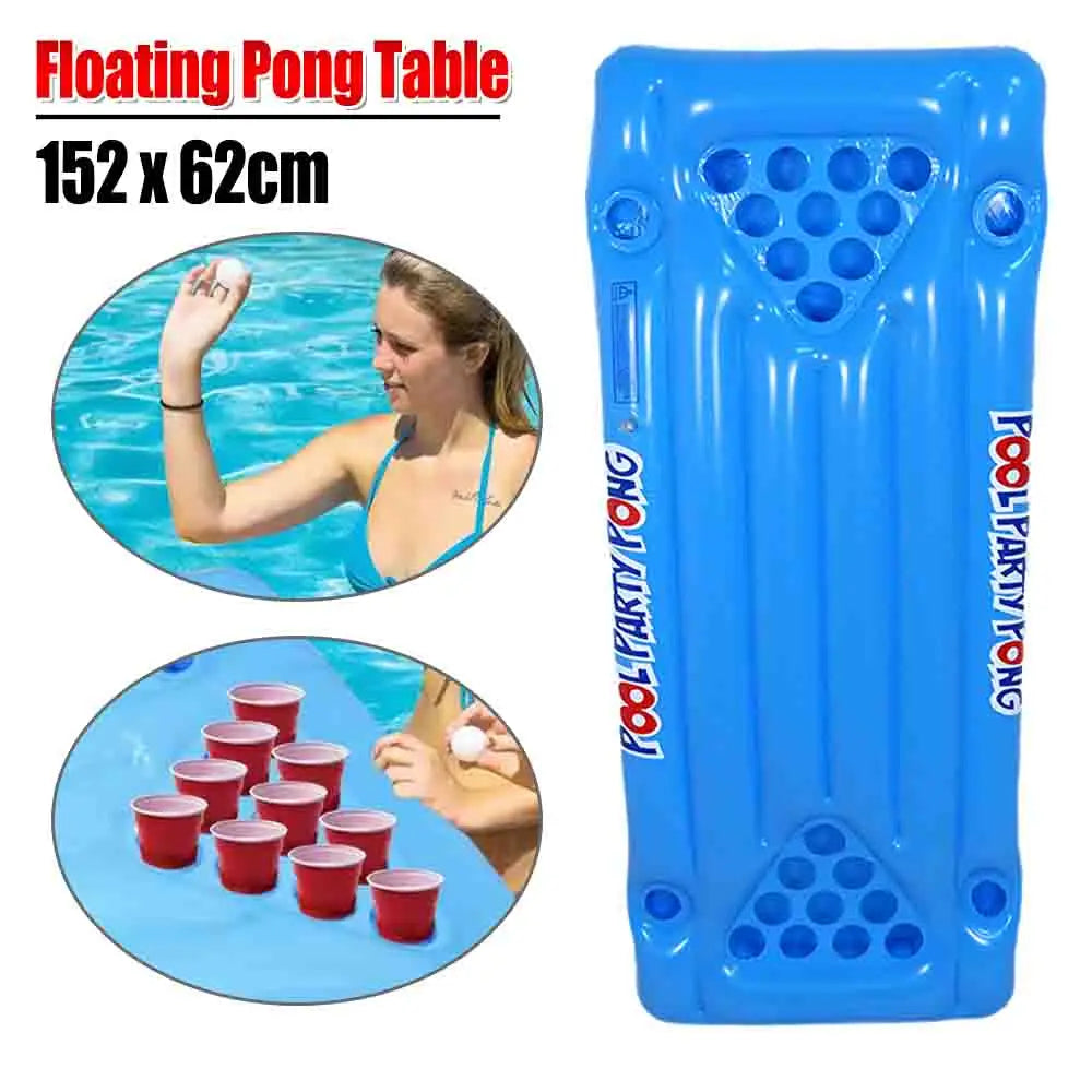 Inflatable Floating Pong Table Float Summer Pool Party Decorations Inflatable Pool Pong Table Pool Family Games for Pong