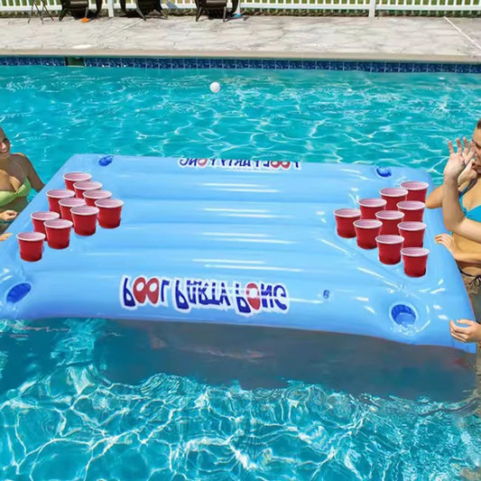 Inflatable Floating Pong Table Float Summer Pool Party Decorations Inflatable Pool Pong Table Pool Family Games for Pong