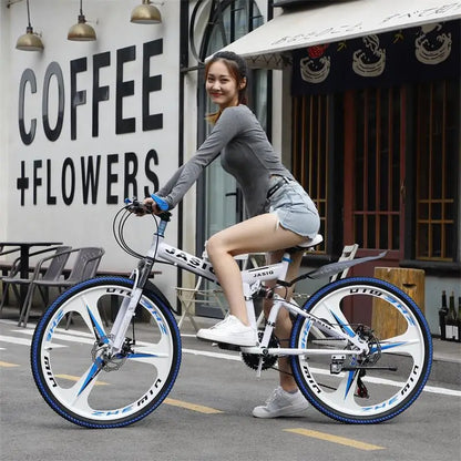 Mountain Bikes Adult Bikes Men's And Women's Variable Speed Bikes Dual Shock Absorbing Folding Mountain Bikes Student Bikes