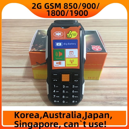 Mini Rugged Mobile Phone, 1.8", Push Button,Dual Sim, BT,Dual Flashlight, MP3,Wireless FM,BigHorn Dustproof Shockproof CellPhone