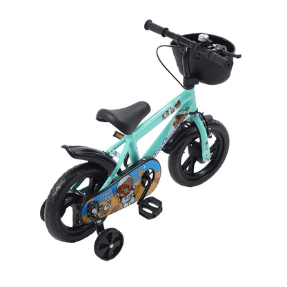 12" Kids Bike with Training Wheels for 2-6 Years Old, High Carbon Steel Frame Adjustable Seat & Handlebars