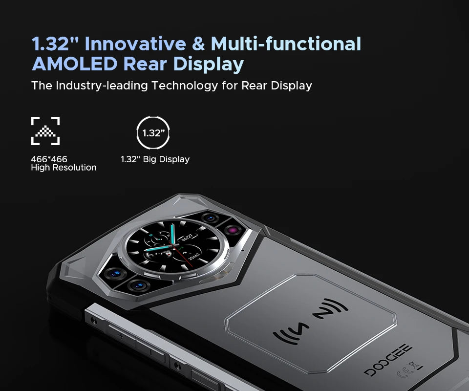 Global Version DOOGEE S200 5G Rugged Phone 12GB +256GB 6.72" Display 100MP AI Main Camera 10100mAh Mobilephone Android 16 NFC