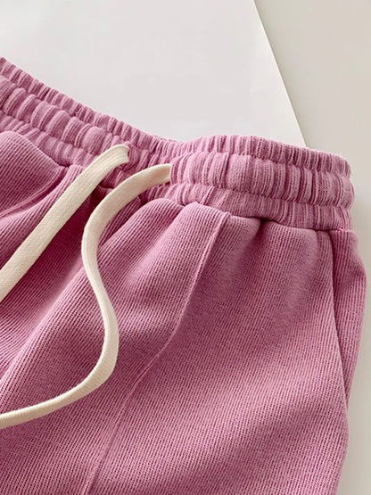 2026 Summer Shorts Women Elasticity Lovely Girls Korean Style Sweet Students Harajuku Simple Pure Gray Trousers Female New