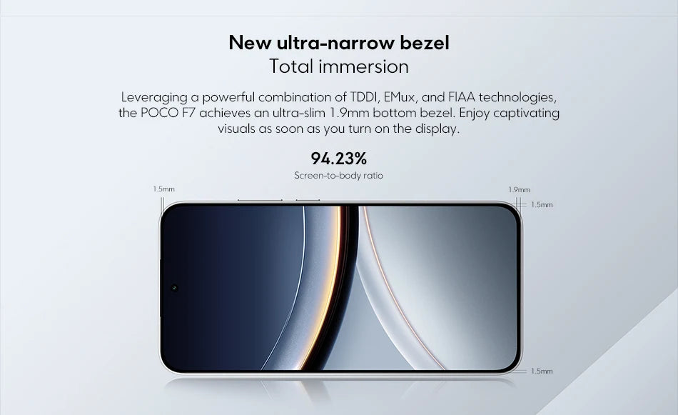 EU POCO F7 5G Smartphone European Version Snapdragon® 8s Gen 4 6500mAh Battery 90W 6.83" 1.5K 120Hz AMOLED 50MP Camera OIS NFC