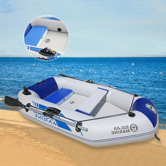 Solar Marine 2 Person PVC Fishing Boat 2M Inflatable Kayak Wear-resistant Canoe Waterplay Craft with Free Accessories