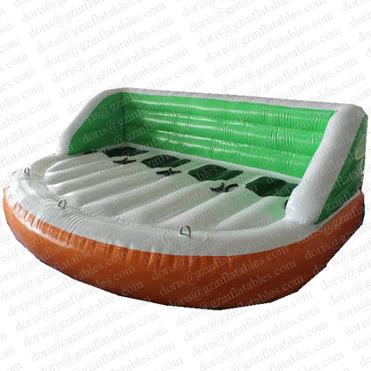 4 Person Inflatable Towable Tube Boat Water Sports/inflatable Floating Water Sofa Games For Water Sports