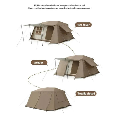 Outdoor Camping Two Bedroom Family Tent, Camping Outdoor Waterproof Large Automatic Tent, Big Tent Outdoor Camping/
