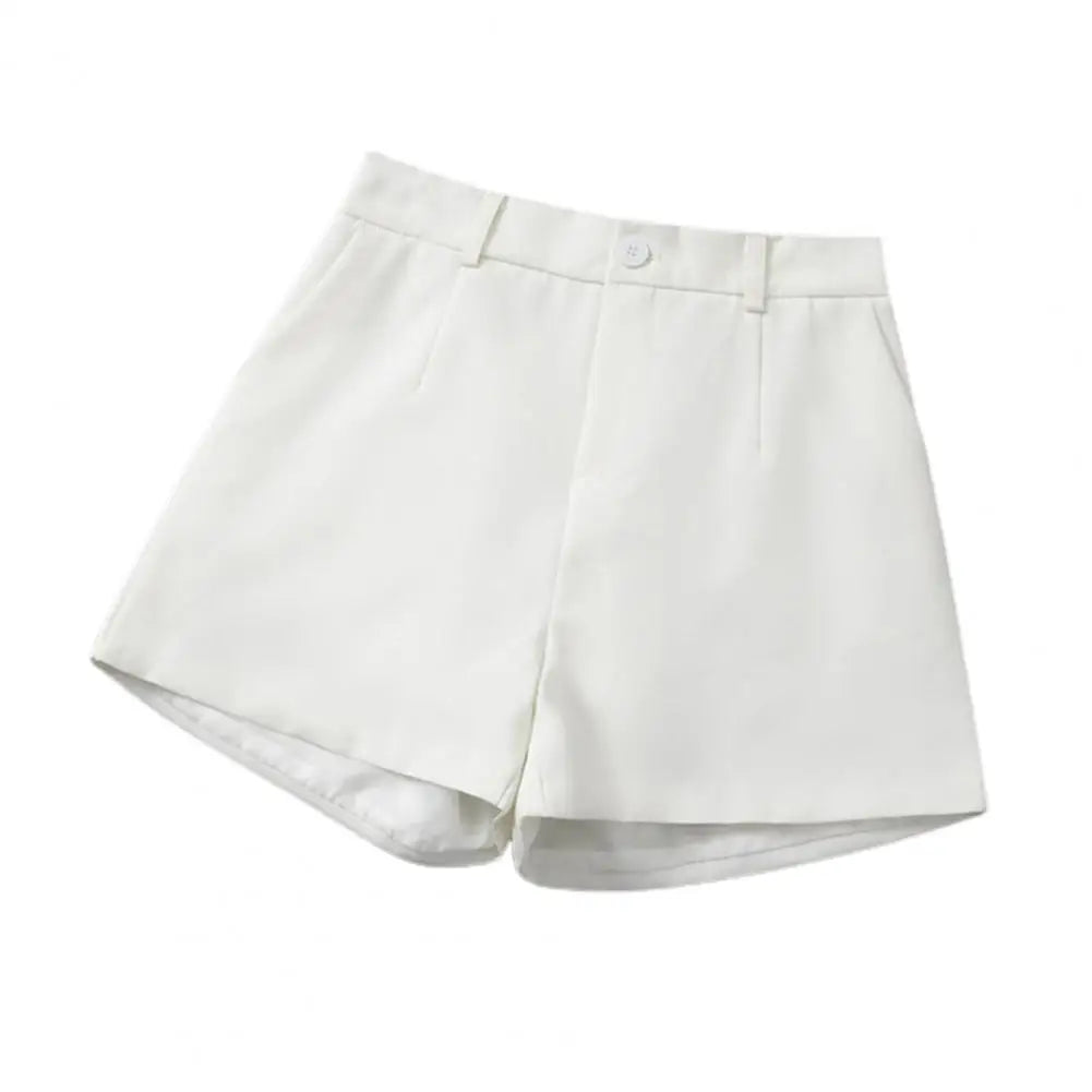 Women Suit Shorts Elegant High Waist White A Line Wide Leg Suit Short Commute Summer Suit Shorts Casual Slim Hot Short Pants