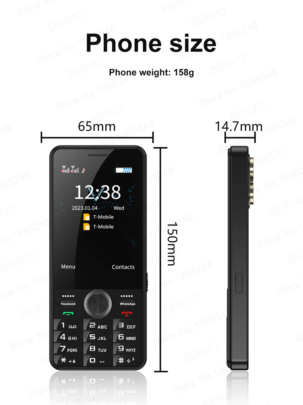 2025 New 4G Network Android Smart Phone 3.5" Screen 2 SIM Dual Camera Android 8.1 2+16GB WIFI GPS Play Store Mobile Phone Type-C