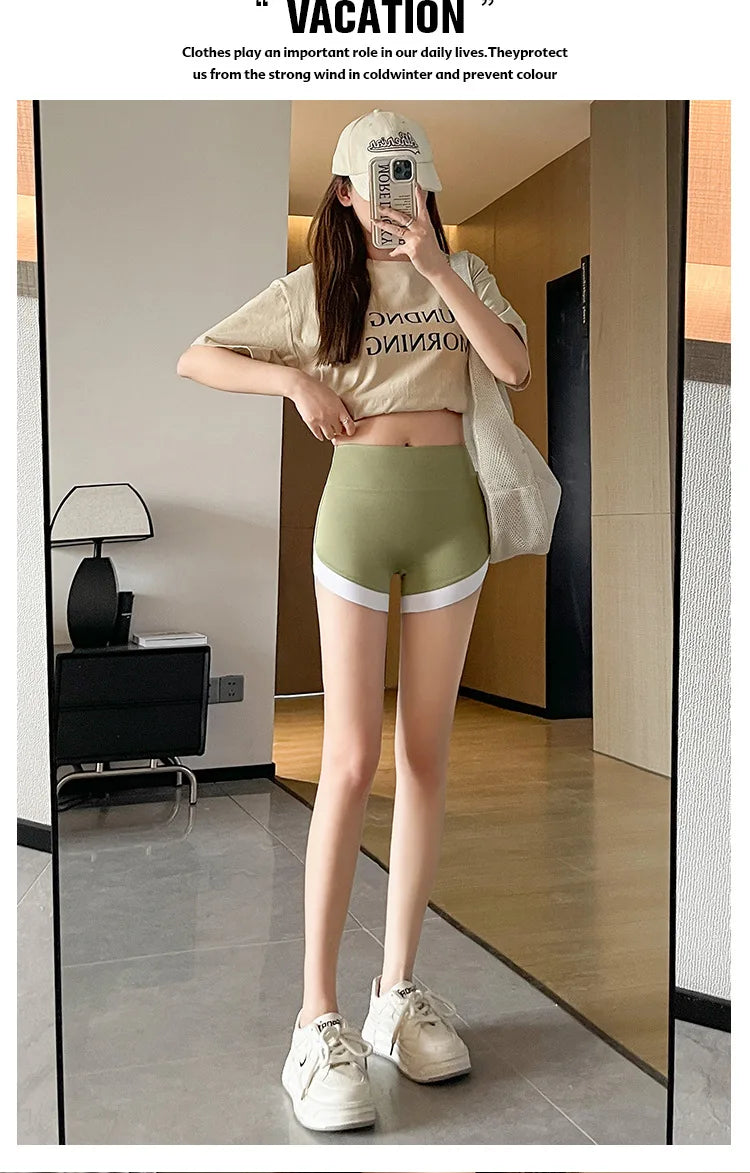 Summer Shark Pants Women Thin Style Leggings High Waist Hip Liftting Traceless Safety Pants Quick Drying and Breathable Shorts