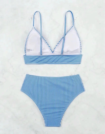 2026 Triangle Bikinis High Waist Strappy Swimsuit Women Sexy Striped Swimwear Female Bathers Swimming Bathing Swimming Swim Suit