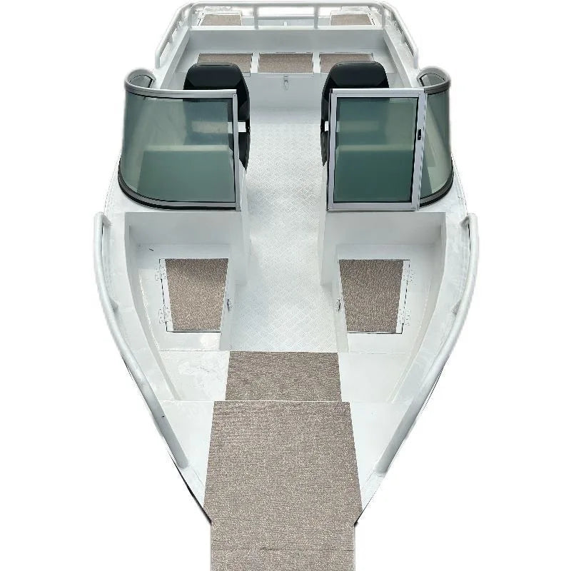 Unbeatable 6-8 Passenger Capacity River Fishing Sports Yacht Comfortable Outboard with Aluminum Alloy Speedboat Welded Handrails
