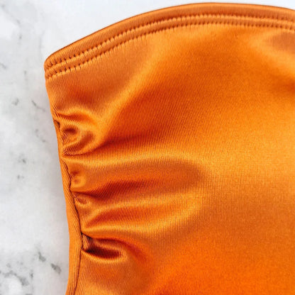 High Waist Swimsuit Women Push Up Beachwear Sexy Bandeau Bathing Suit Maillot De Bain Femme Bikini Summer Swimwear Women