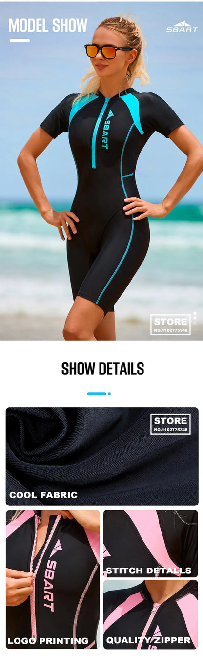 Summer Women Wetsuit Quick Dry One-Piece Swimsuits Sportswear Snorkeling Surfing Clothes Diving Suit Four seasons Workout Set