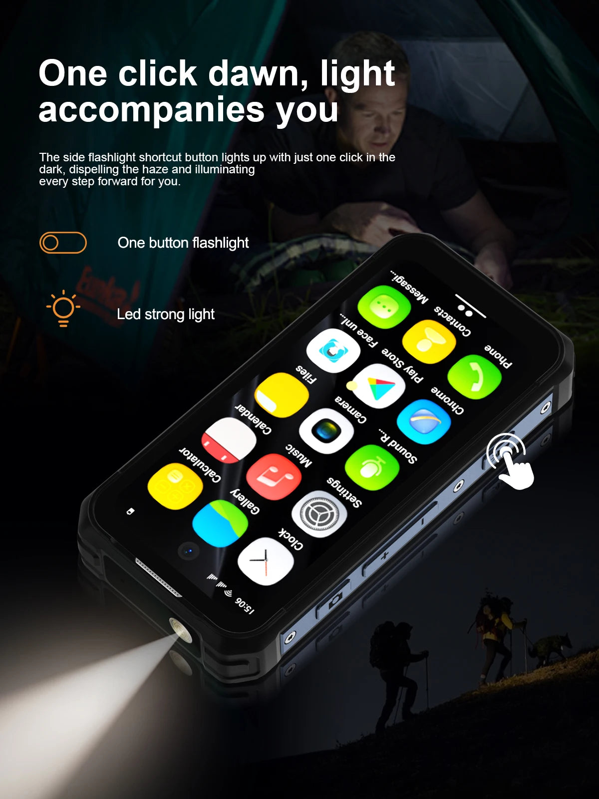 SERVO TANK500 IP68 Waterproof Mini Smart Phone 4G LTE Android 12 RAM 6GB ROM 128GB PTT Network Intercom Small Rugged Smartphones