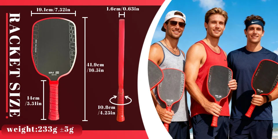 Agassi pro IV 16mm Pickleball Paddle 2026 New GEN 4 TFP Foam Core T700 Carbon Fiber Rackets for Increased Spin And Control
