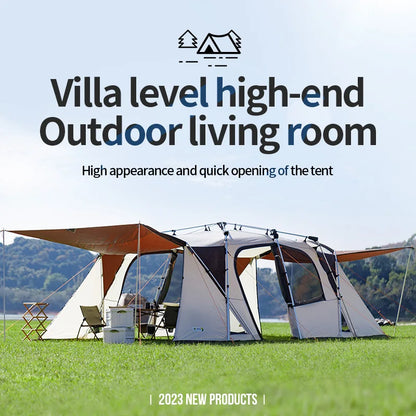 6/8/10 Person Family Camping Tent  Water Resistant Big Tunnel Tent with Rainfly Large Family Tent for  Outdoor Camping Party