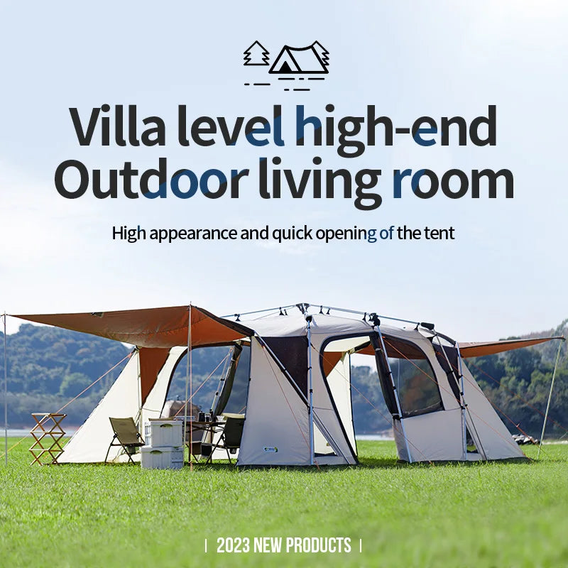 6/8/10 Person Family Camping Tent  Water Resistant Big Tunnel Tent with Rainfly Large Family Tent for  Outdoor Camping Party