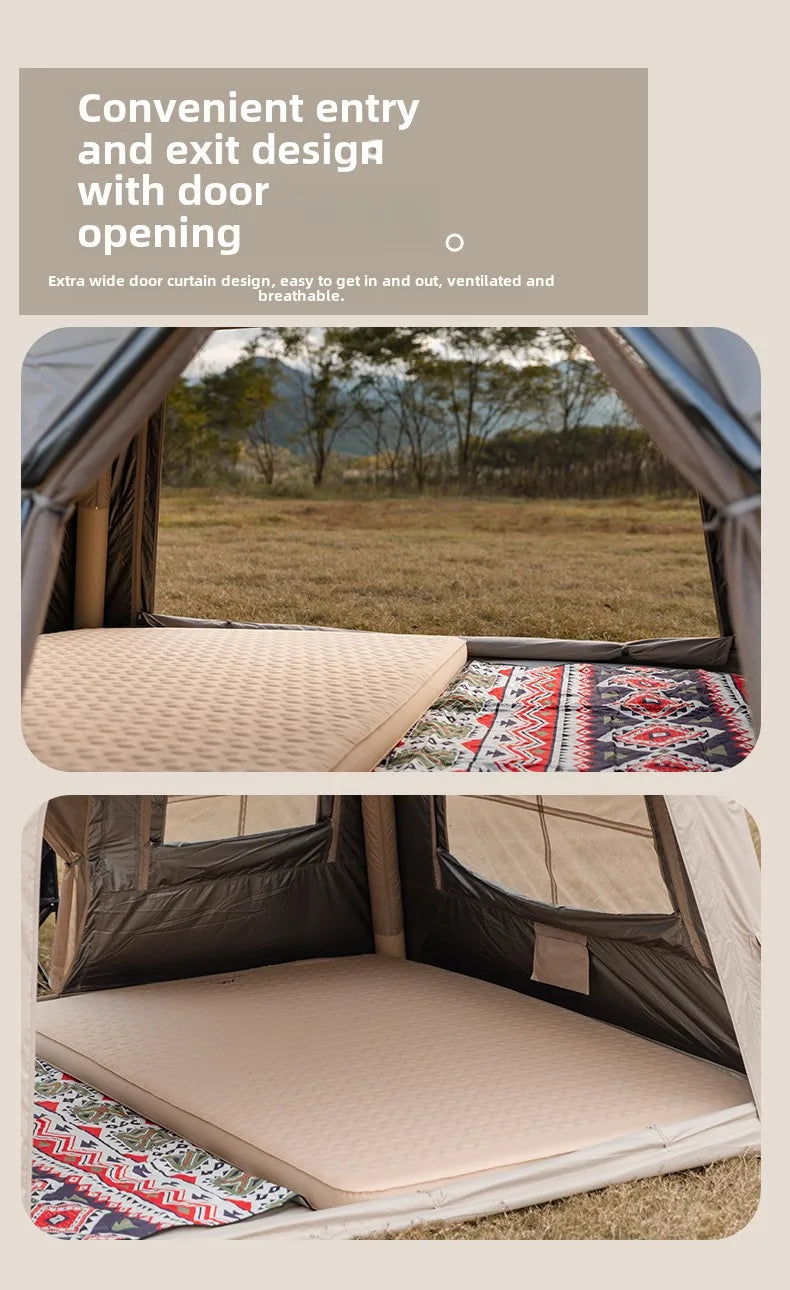 MOUNTAINHIKER Outdoor Camping 4-5 Person Waterproof Family Awning Beach Tent Quick Open Fishing Tent Picnic Park Anti-UV Shade