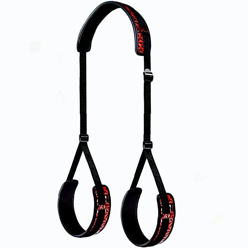 Sex Swing Bondage Kit Utilizes Thigh Restraint Sling Mechanisms To Ensure Secure Leg Binding For Adult Slave Roleplay Scenarios