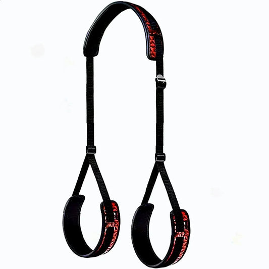 Sex Swing Bondage Kit Utilizes Thigh Restraint Sling Mechanisms To Ensure Secure Leg Binding For Adult Slave Roleplay Scenarios