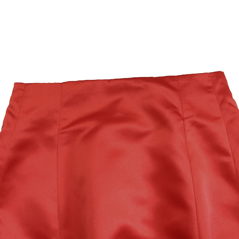 ZANZEA Bohemian Women Satin Silk Black Long Skirts Elegant Solid A-Line Party Jupes Femme Waist Zipper Oversized Casual Dresses