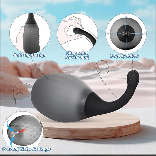 Sex Adult Products Cleaning Container Masturbator Anal Shower Vagina Cleaner Douche Anal Cleaner for Men Women Enema Bulb Device