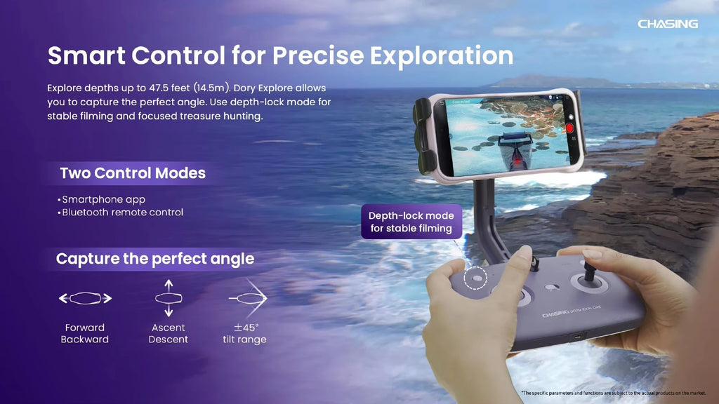 CHASING Dory Explore Underwater Exploration Treasure Hunting Drone Depth 14.5m 1080p HD with Metal Detector Underwater Drone ROV