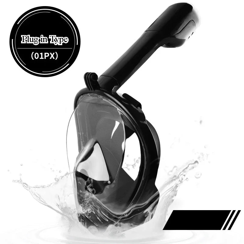 Full Face Diving Mask Underwater Snorkeling Anti Fog Swimming Mask Set Scuba Diving Respirator Masks Safe Breath for Kids Adults