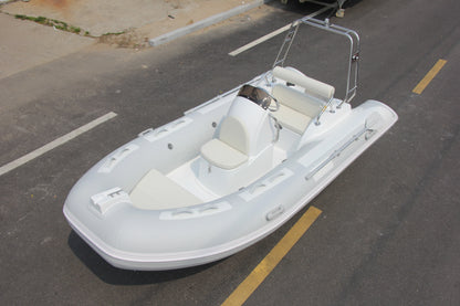 RIB Inflatable Boat Luxury Fiberglass Floor Hypalon/PVC Rescue Boat for Sport Leisure Lake Outdoor Entertainment