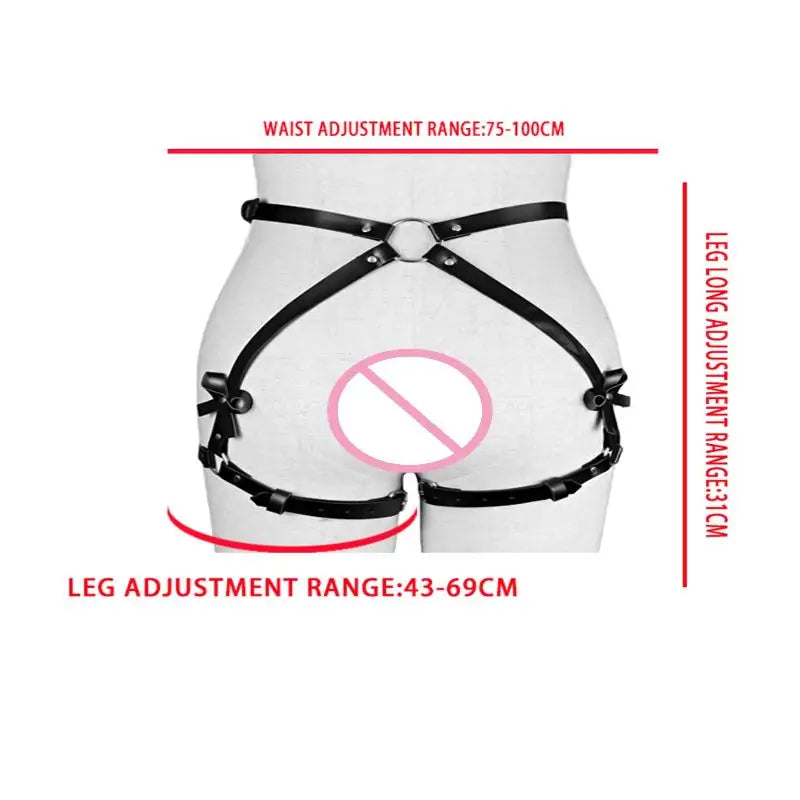 Sex Restraints Bondage Toys PU Leather Adjustable Waist Strap Adult Games Sex Toys For Men Women Sex Bondage Toys