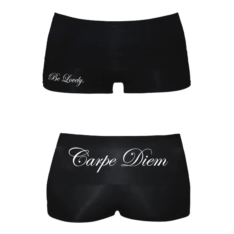 Gothic Letter Pattern Print Short Casual Harajuku Trash Punk Y2K Crop Bottoms Retro All-match High Street Slim Fit Women's Short