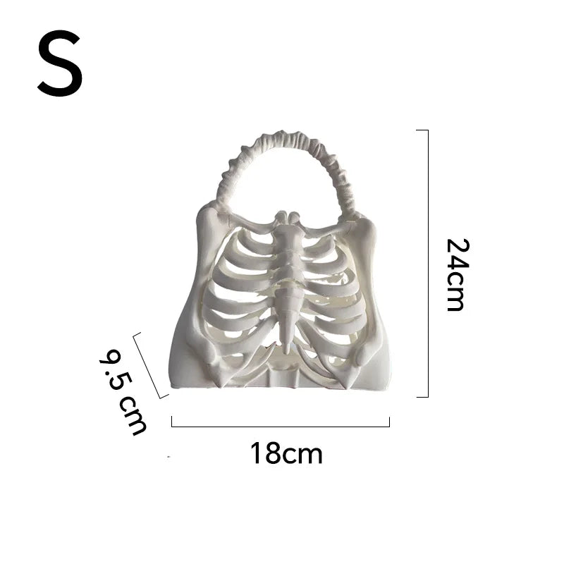 Y2k Women Girls Punk Hiphop Horror Skeleton Bag Original Design Halloween Funny Handbag 3d Print Skull Bag Retro Novelty