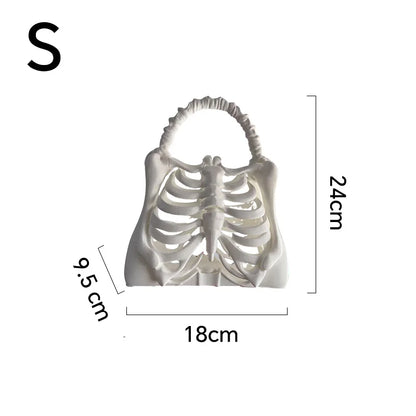 Y2k Women Girls Punk Hiphop Horror Skeleton Bag Original Design Halloween Funny Handbag 3d Print Skull Bag Retro Novelty