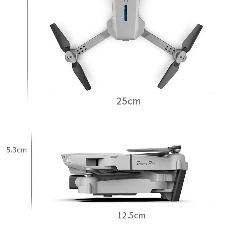 2025 E88 Pro WiFi FPV Drone - Single/Dual 4K/1080P Camera, Wide-Angle HD, Altitude Hold, Foldable Quadcopter RC Helicopter Toy