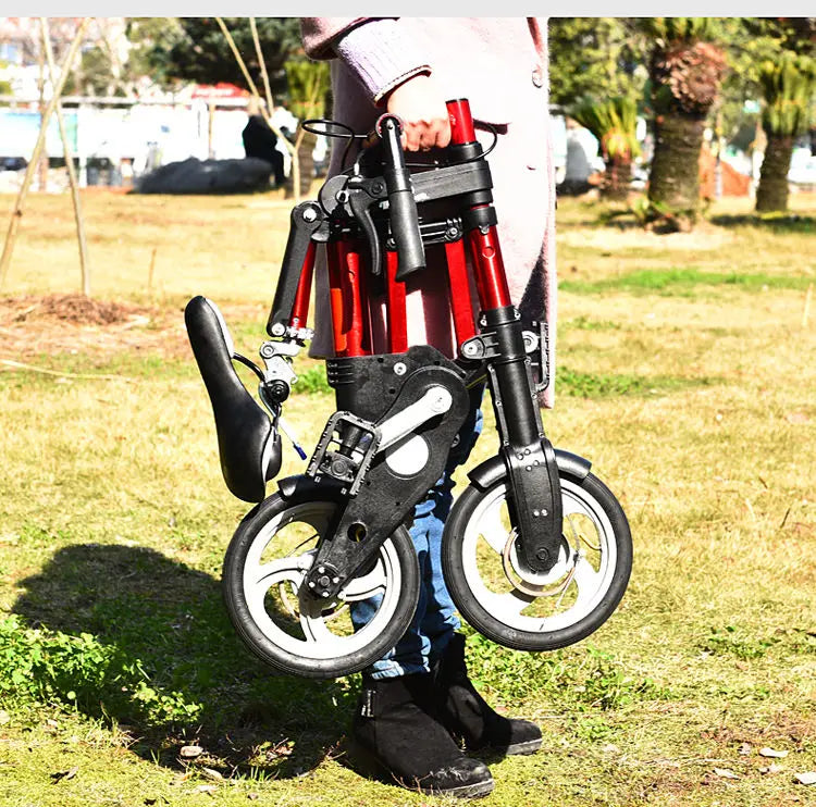 8-Inch Folding Bicycle Multi-Function Mountain Bike Ultralight Portable Bicycle Foldable Mini Non-Slip Road Bike for Kids Adult