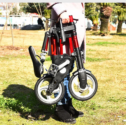 8-Inch Folding Bicycle Multi-Function Mountain Bike Ultralight Portable Bicycle Foldable Mini Non-Slip Road Bike for Kids Adult