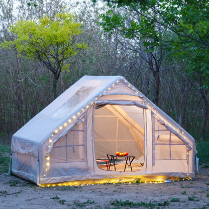 Inflatable camping tent 4-8 people with windows portable water-resistant camping tent  Four season tents