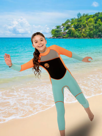 Kids Wetsuit for Boys Girls Toddler  2.5MM Neoprene Long Sleeve Wet Suits for Swimming