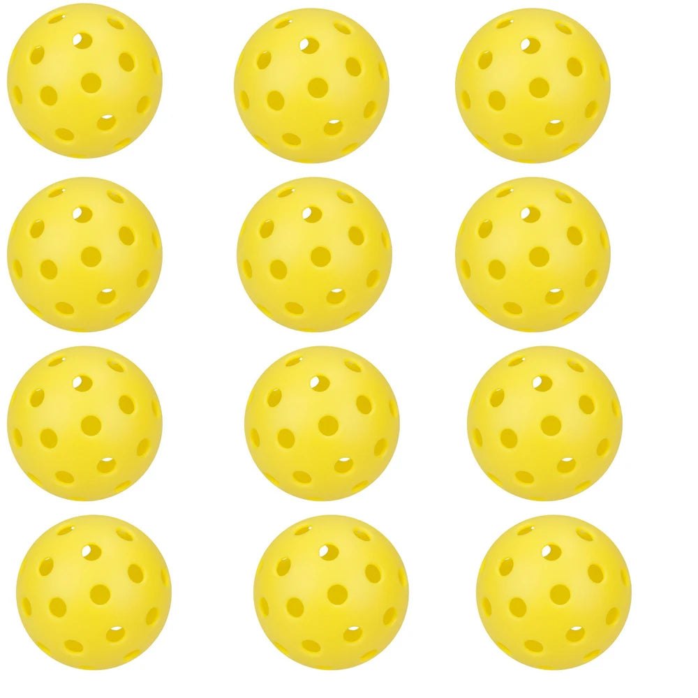 3/6/12pcs Indoor Pickleball Balls 26 Holes Colorful and Durable Pickleballs 72mm Training Ball Practice Competition Pickleball