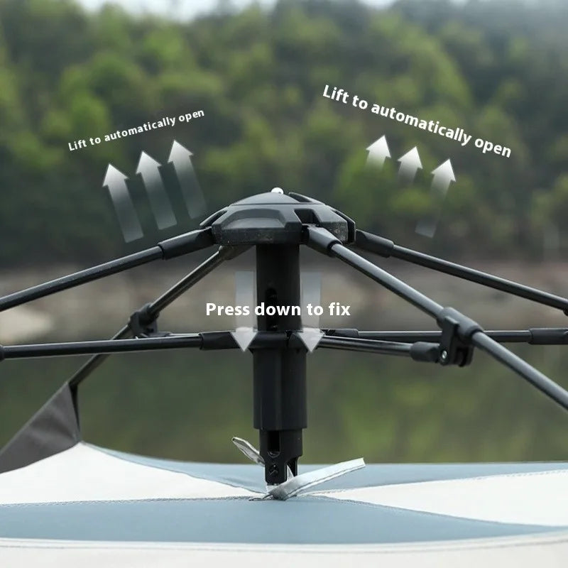 Large Space Sunshade Camping Tent Family Portable Relaxing Rainproof Multi Beach Tents Outdoor Trip Rest Camping Equipment