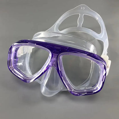 QYQ Professional Snorkeling Scuba Diving Mask Diving Goggles Silicone Panoramic Dive Mask For Adult Swimming Goggles Snorkeling