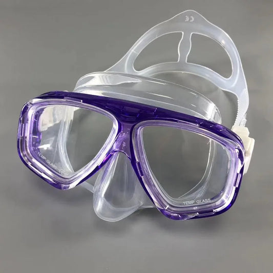 QYQ Professional Snorkeling Scuba Diving Mask Diving Goggles Silicone Panoramic Dive Mask For Adult Swimming Goggles Snorkeling