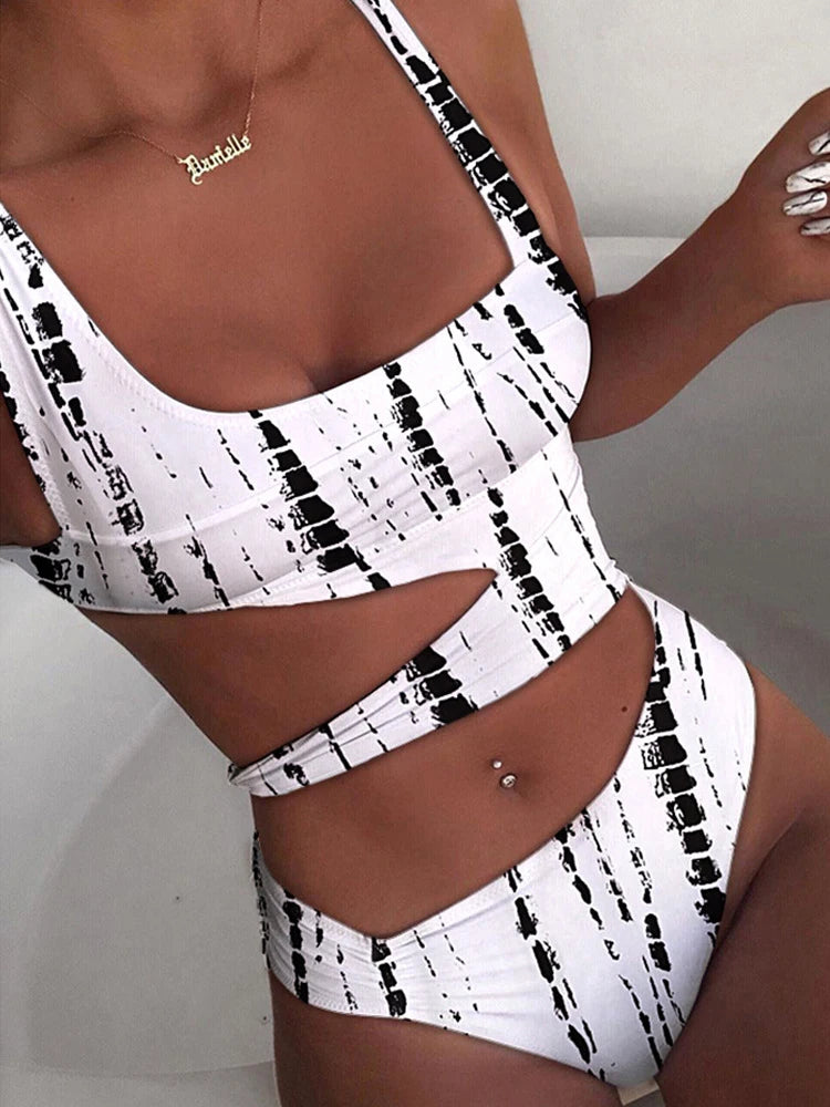 2023 New Sexy One-Piece Swimsuit Cut Swimsuit Push-Up Bikini Beach Wear Women'S Swimsuit