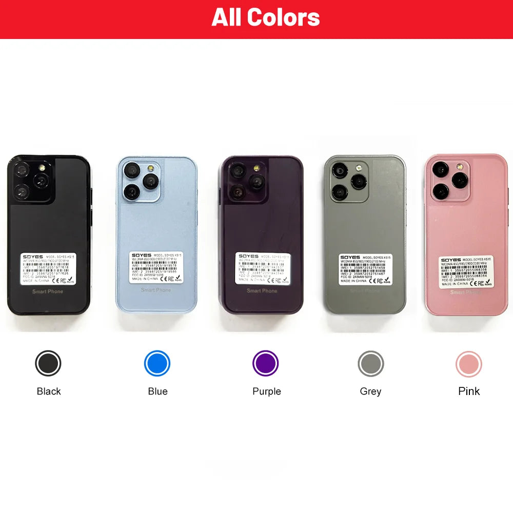 SOYES XS15 Mini Android8.1 Smart Phone 3.0 Inch Display 2GB RAM 16GB ROM Dual SIM Standby Play Store 3G Little Phone