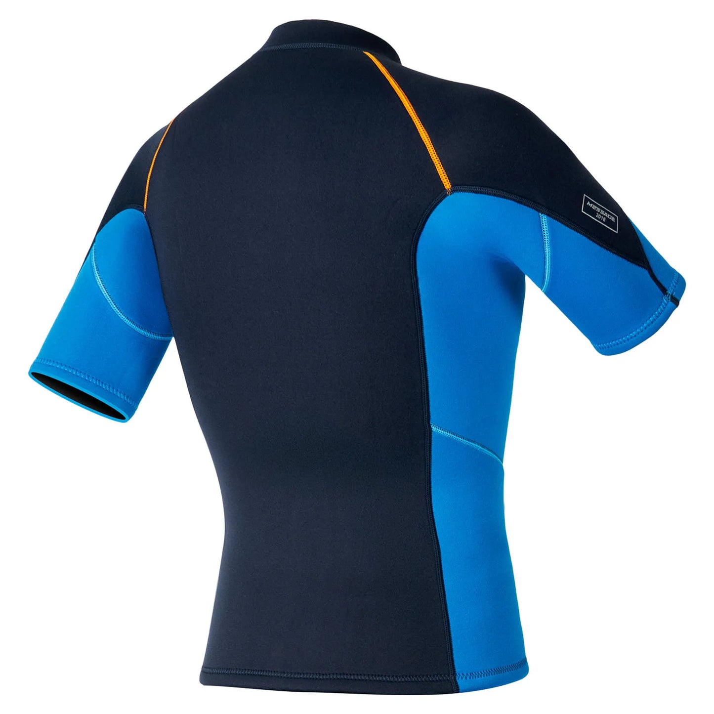 Men's Rash Guard Swimsuit Tops Short Sleeves Front Zip Wetsuit Top 1.5mm Neoprene Swim Tops Swimming Diving Surfing Snorkeling