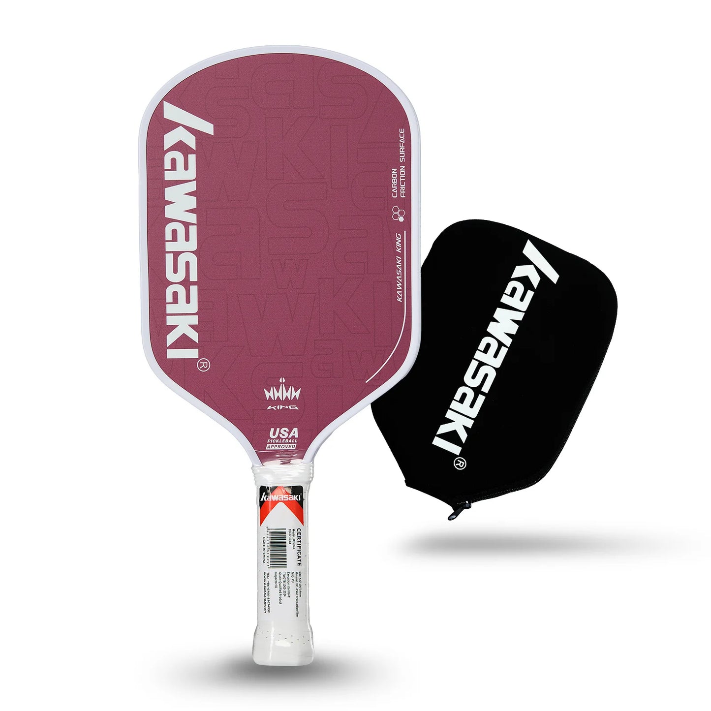 Kawasaki KING 6 USAPA Approved Wide Body Large Sweet Spot pickleball paddle With Cover